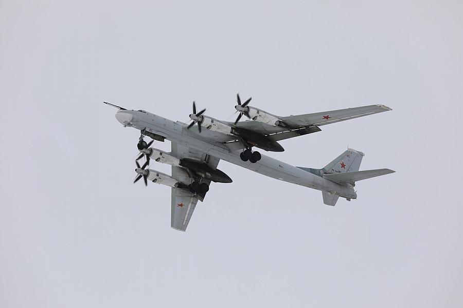 Tu-95MS strategic missile carriers performed flights in the conditions ...