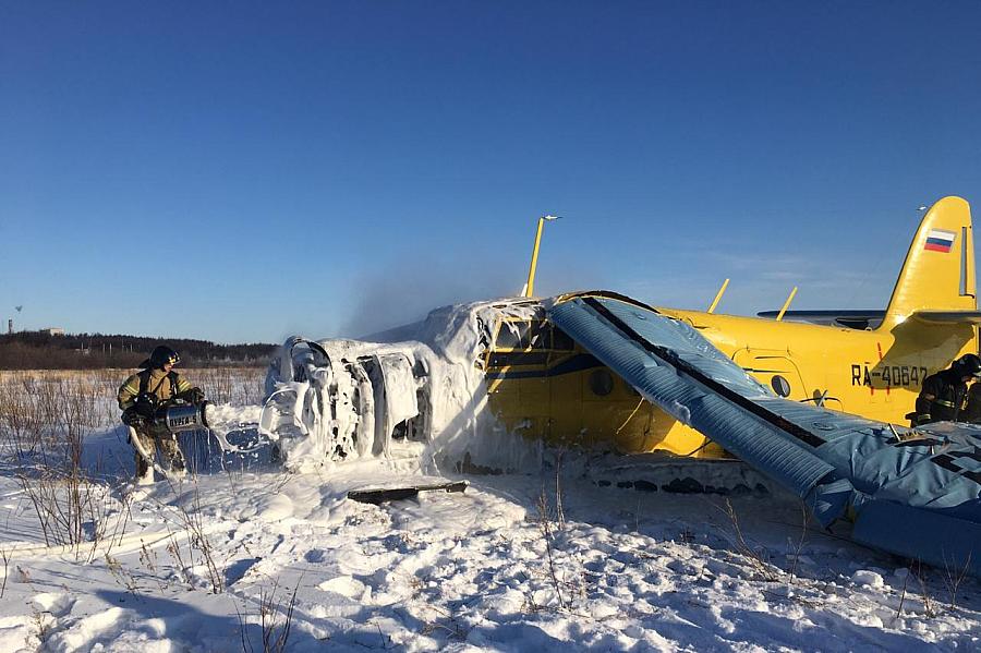 An-2 plane crash-landed after takeoff from Russia's Magadan airport ...